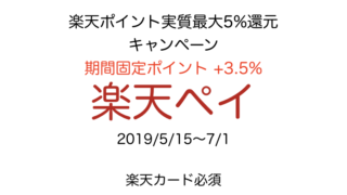 楽天ペイ20190515キャンペーン